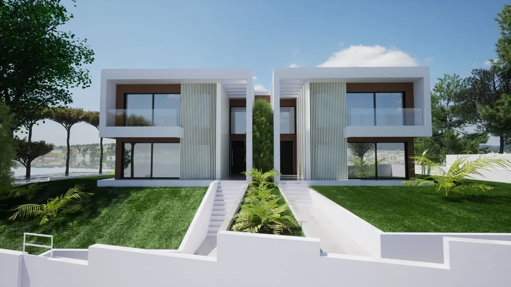 Façade with terraced gardens
